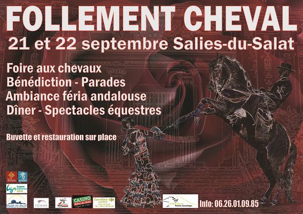 Follement Cheval 8° éd. 2019, 21 et 22 septembre à Salies-du-Salat (31260)