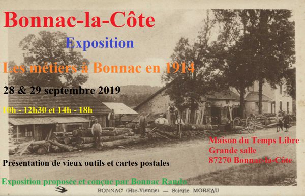 Les métiers à Bonnac en 1914
