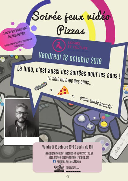 Soirée jeux vidéo pizza