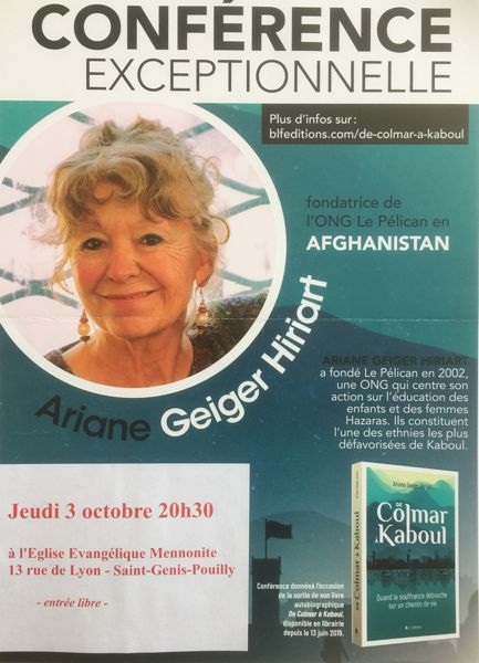 Conférence avec Ariane Geiger-Hiriart qui travaille à Kaboul (Afghanistan)