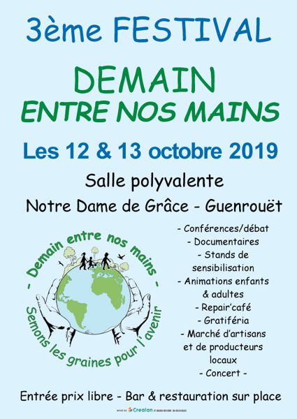 Festival Association « Demain entre nos mains » - Notre Dame de Grâce – Guenrouët (44) - 12 & 13 octobre 2019