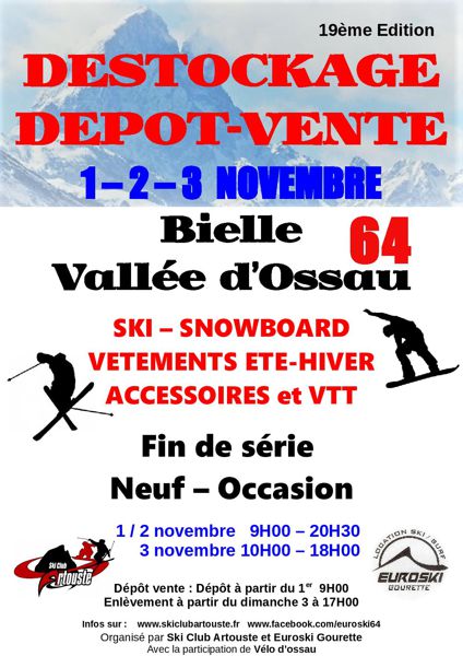 Destockage Depot-Vente Ski Snow Vetements Bielle 64 Vallee d'Ossau