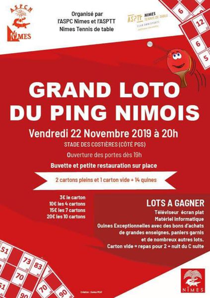 Grand loto du ping nimois