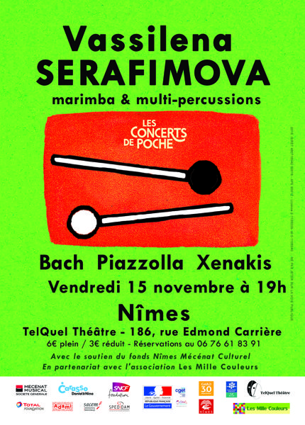 Concert de Poche : Vassilena SERAFIMOVA, marimba, multi-percussions