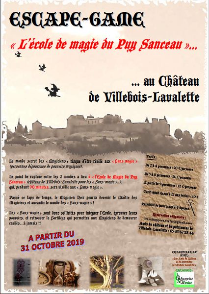 Escape game au château de Villebois-Lavalette