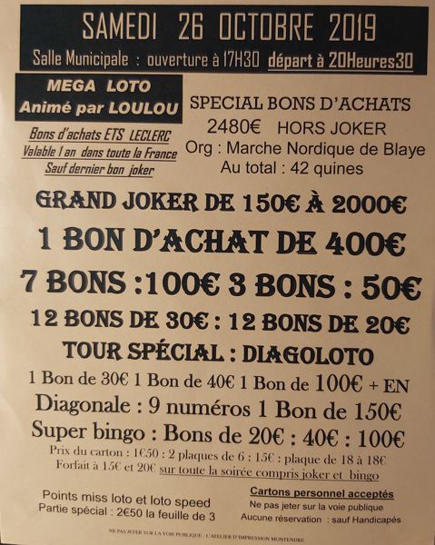 MEGA LOTO Spécial bons d'achats