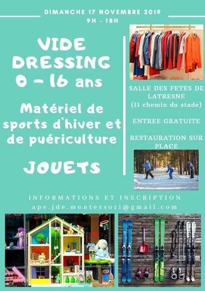 Vide-dressing hiver/ski, matériels de puériculture et jouets