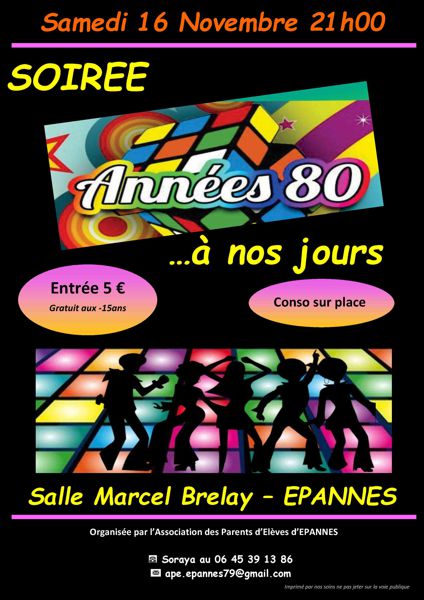 Soirée Années 80 à nos jours