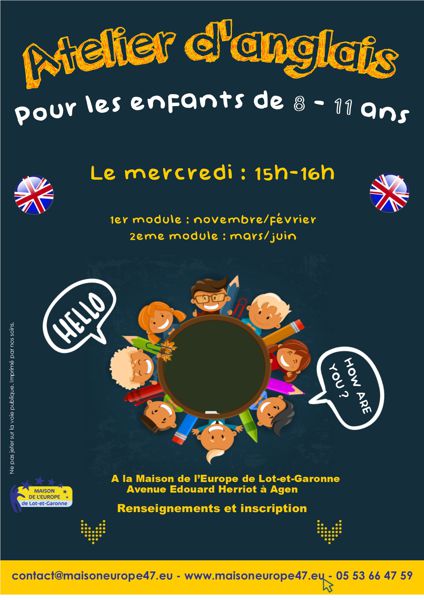 Ateliers d'anglais pour les enfants