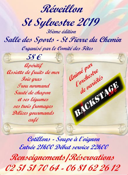 REVEILLON ST SYLVESTRE 2019