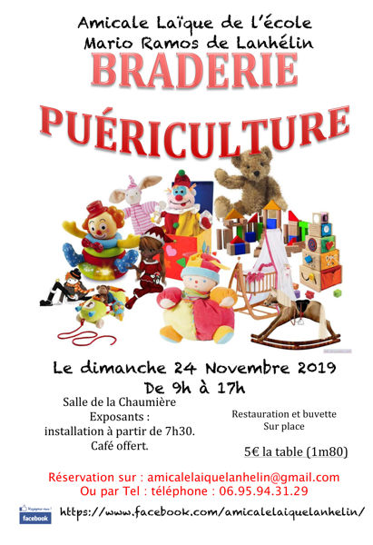 Braderie puériculture, jeux, jouets, divers...2019