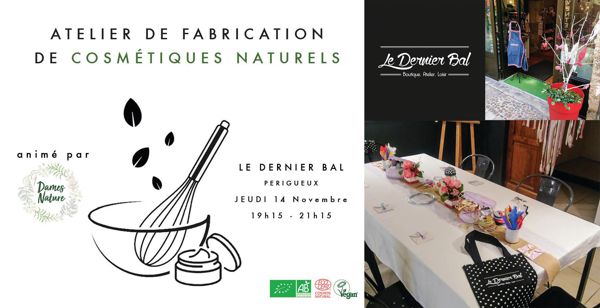 ATELIER FABRICATION COSMÉTIQUES NATURELS ET BIO