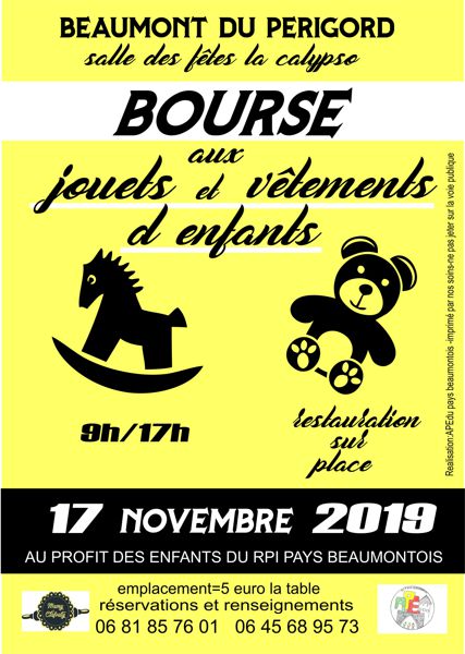 Bourse aux jouets et vêtements d'enfants