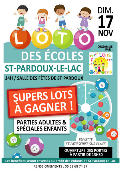 LOTO des Écoles de St-Pardoux-Le-Lac