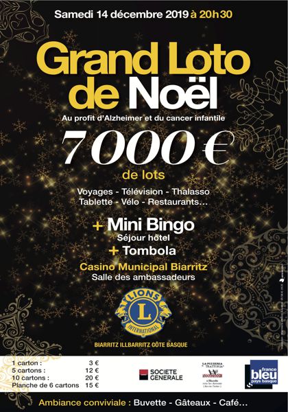 Loto de Noël de Lions club de Biarritz