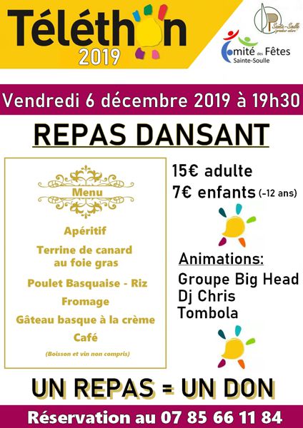 Repas Dansant - Téléthon 2019