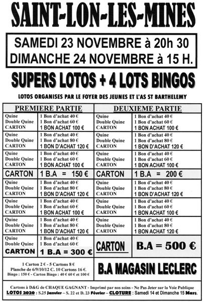 SUPERS LOTOS BINGOS