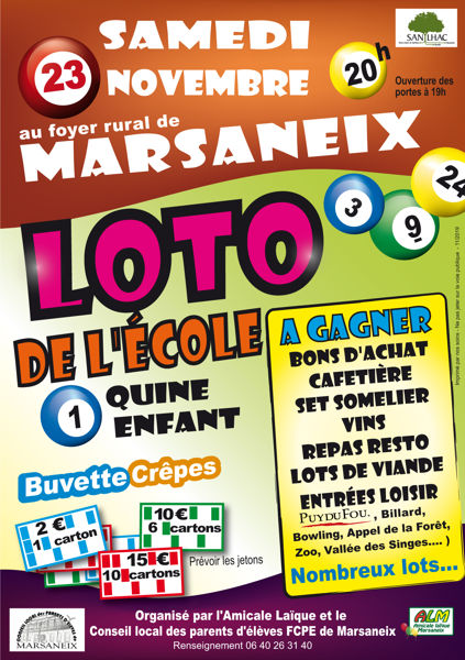 Loto de l'école de Marsaneix