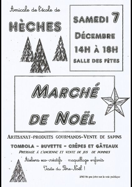 Marché de Noël de l'Ecole de Hèches