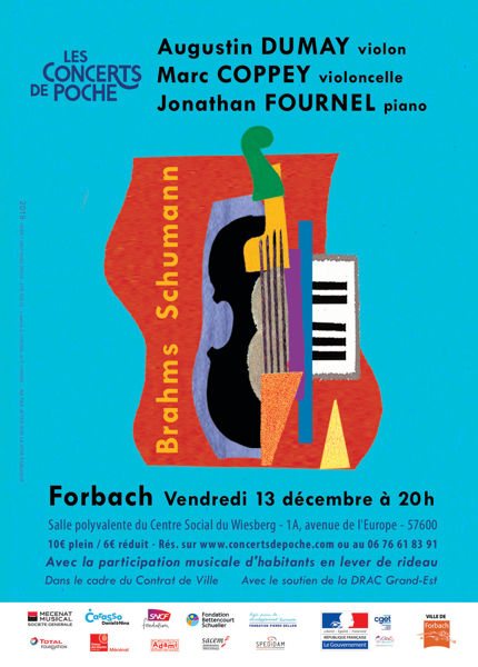 Concert de Poche // Augustin Dumay, Marc Coppey, Jonathan Fournel