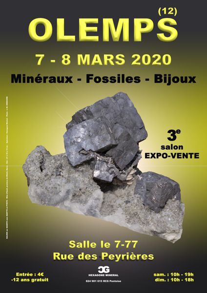 3e SALON MINERAUX FOSSILES BIJOUX de OLEMPS (AVEYRON)