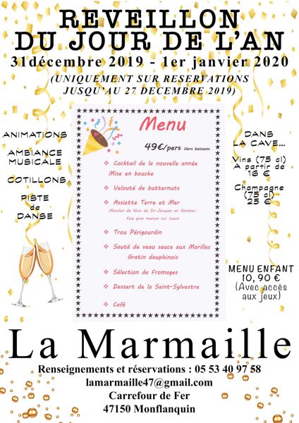 Réveillon 31 décembre 2019