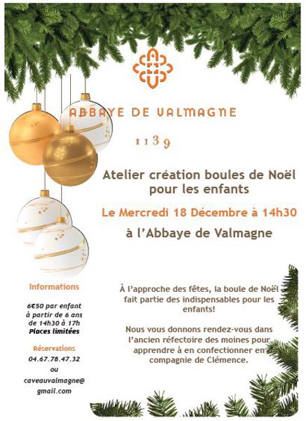 Atelier création boules de Noël pour enfants