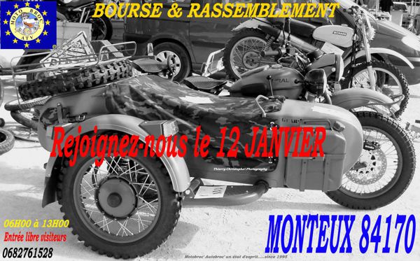 MOTOBROC AUTOBROC bourse d'échange 12 janvier à Monteux