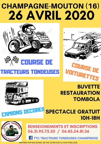 COURSE TRACTEURS TONDEUSES et VOITURETTES