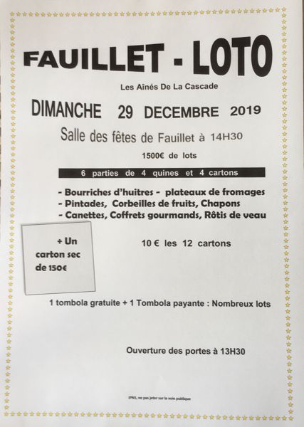 GRAND LOTO FAUILLET