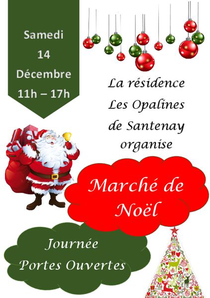 Marcher de noel et porte ouverte