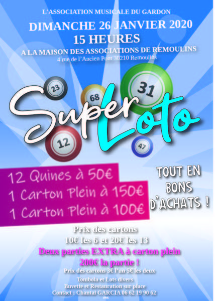 Super Loto Ecole de Musique de REMOULINS