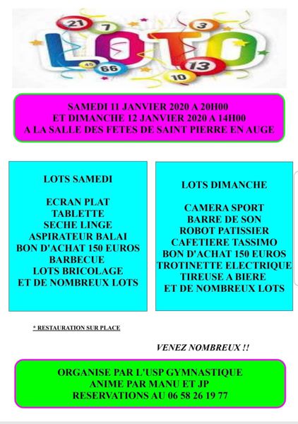 Loto usp gym saint pierre sur dives