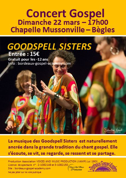 Concert Bordeaux Gospel Academy - Goodspell Sisters