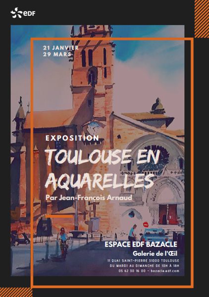 Aquarelle Toulouse La Grave Aquarelle Abstraite Aquarelle
