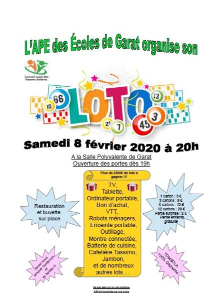 Loto des Ecoles de Garat