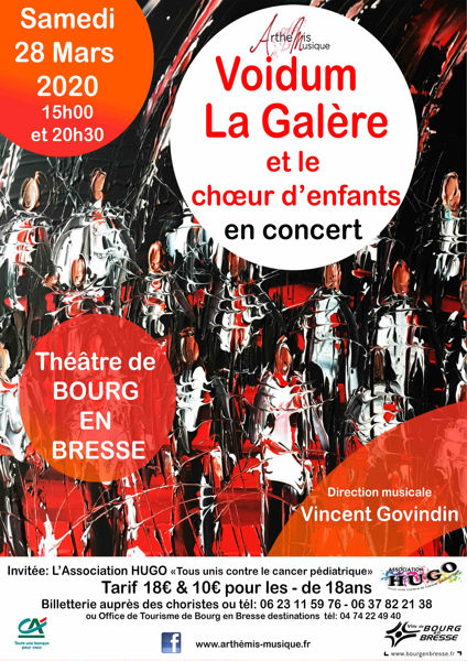 Concert Void'Jeunes,La Galère,Voidum :3 choeurs d'Arthémis M
