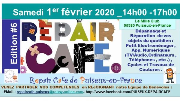 REPAIR CAFE PUISEUX-EN-FRANCE  Ed #6 01//02/20