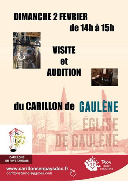 Visite et audition du carillon manuel de GAULENE (81340)