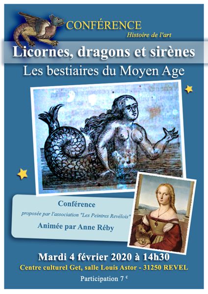 Conférence - Licornes , dragons et sirènes… Les bestiaires du Moyen Age