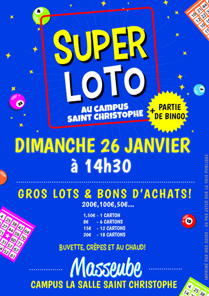 Super loto du Campus La Salle Saint Christophe