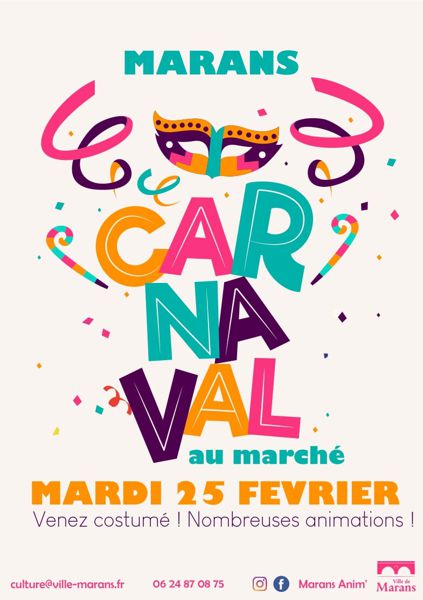 Le marché et ses commerçants fêtent Carnaval