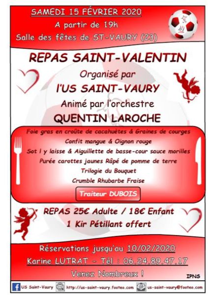 Repas St Valentin