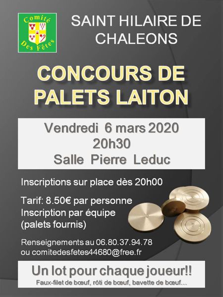 Concours de palets laiton