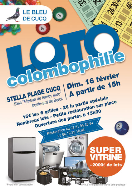 Loto colombophile à cucq le 16 février 2020