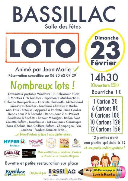 LOTO DU COMITÉ DES FÊTES DE BASSILLAC