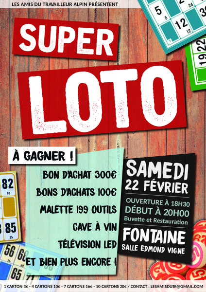 SUPER LOTO - 22 Février - Fontaine