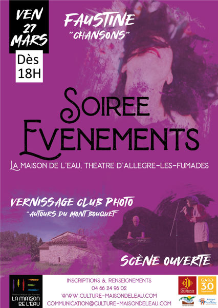 Soirée Évènements (concert, expo, scène ouverte)