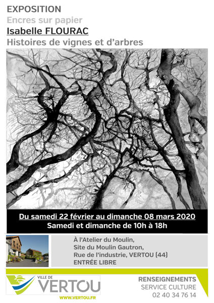 Exposition dessins à l’encre - Histoires de vignes et d'arbres, Isabelle Flourac