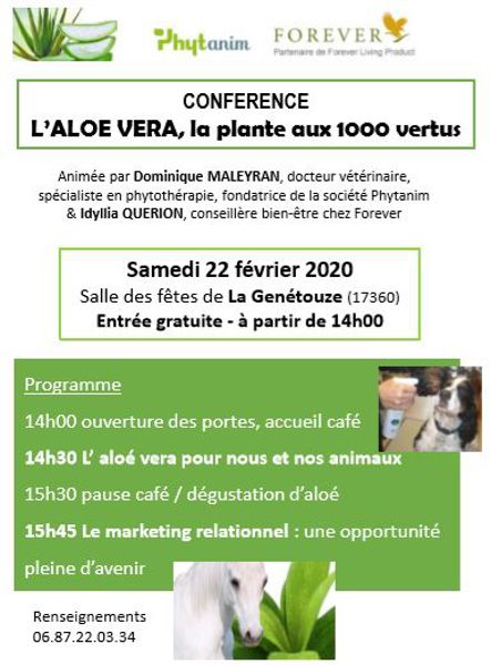 Conférence sur l'aloe vera